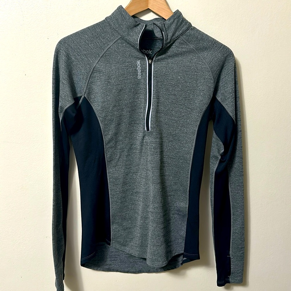 Reebok zip up pullover with thumb holes